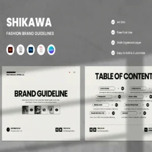 Shikawa Brand Guideline Template | Elegant & Customizable Design