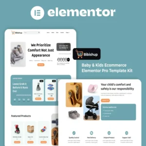 Bibishup – Baby & Kids Ecommerce Elementor Pro Template Kit